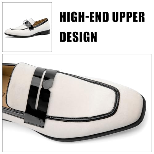 Image of JITAI Mens Velvet Loafers Dress Shoes Loafers for Men Tuxedo Suit Shoes