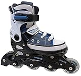 My Hood verstellbare Kinder-Inliner für Jungen und Mädchen verstellbar von 33-36 in blau im Sneaker-Look