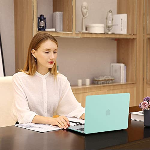 Image of MOSISO Compatible with MacBook Pro 13 inch Case M2 2025, 2024, 2023, 2022-2016 A2338 M1 A2251 A2289 A2159 A1989 A1708 A1706, Plastic Hard Shell&Keyboard Cover&Screen Film&Storage Bag, Mint Green