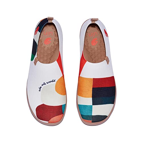 UIN Women's Art Painted Travel Shoes Slip On Casual Knit Loafers Lightweight Comfort Fashion Sneaker Toledo Ⅰ Hold That Color (7)