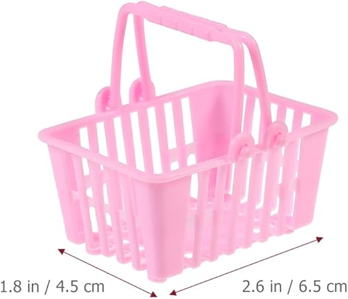 Toddmomy 20 unidades de mini cesta de la compra, cesta pequeña de la compra al por menor, cesta de comestibles con asas para niñas de 4 a 5 años