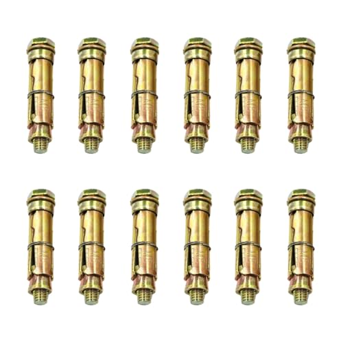 12 PCS Expansion Bolts, Shield Anchor Bolts, M8 Heavy Duty Expansion Screws Plugs Assorted Set For Wall Fixings(60mm)