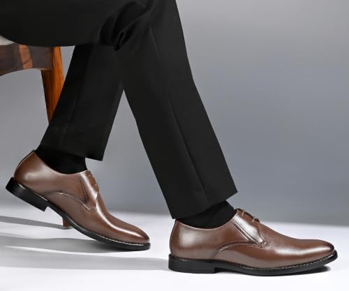 Image of LOUIS STITCH Men's Formal Lace-Up Derby Shoes | Formal Lace-Up Shoes for Men | Business & Occasion Wear | LSVSPL-2