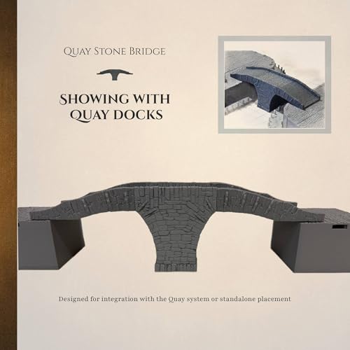 Puente de piedra seccionado impreso en 3D PLA modular para dioramas de costa 3