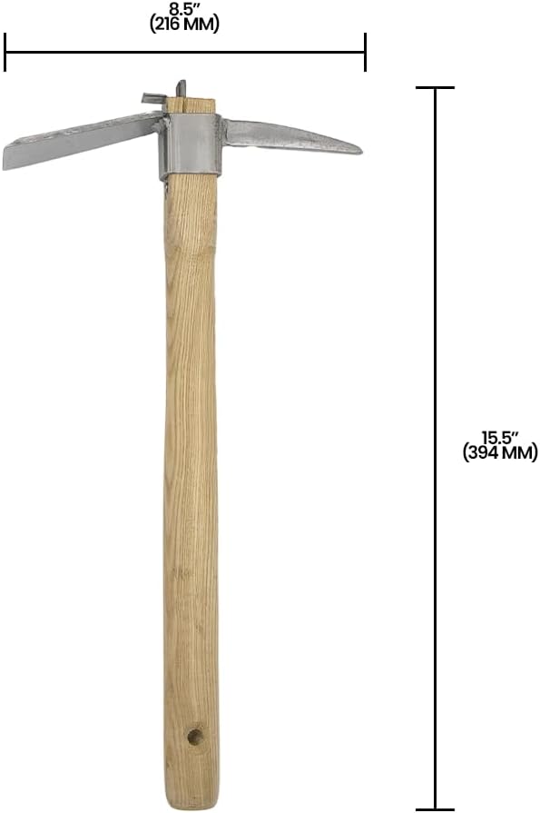 Zenport J606 Planting Hoe, 2.5-Inch Wide Stainless Steel Blade, 3-Inch Pick
