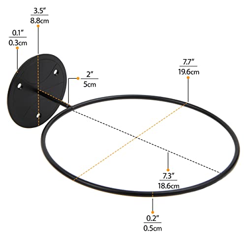 Wallniture Sporta Wall Mount Sports Ball Holder Display Storage Steel Black Set Of 2 #TOP4