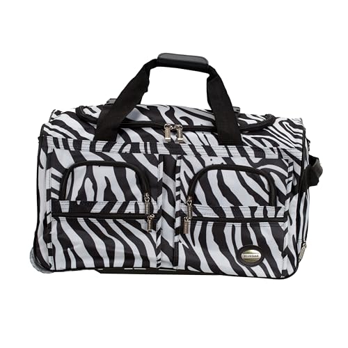 Image of Rockland Rolling Duffel Bag, Black, 22 inch