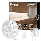 Megulla Lampes de cuisine sous armoire, 3M Ruban LED activé au toucher avec gradateur et alimentation 12 V pour sous placard, sous comptoir - Blanc lumière du jour, 5000 K