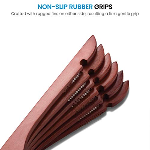 Zober Wooden Hangers W/Rubber Grips - 10 Pack Non Slip, Heavy Duty Coat Hangers - Slim, Space Saving W/Notches Made From Luxe Wood - Wood Hangers For Coats, Suits, Shirts, Dresses #TOP3