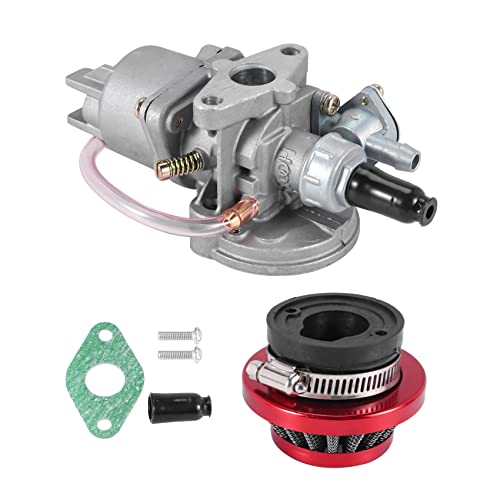 Nettoppo Carburador Carby + Filtro De Aire + Pila para 2 Emlobadas 47Cc 49Cc Piezas Del Motor Mini Moto Niños Atv Quad Dirt Bici De Bolsillo Minimoto