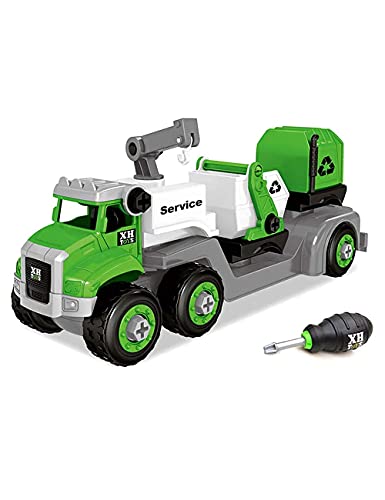 Image of DIY Toy Vehicles Set - Assembly Toy Farm Truck with Screwdriver Multi Fuctional Construction Set, Building Vehicle Play Set, Toys for 3 to 5 Year Old Boys, Kids, Girls