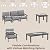 Ayge HDPE Patio Furniture Set, 6 Piece Sectional Outdoor Furniture Set, All Weather Outdoor Couch Set Patio Conversation Set for Deck, Lawn, Grey