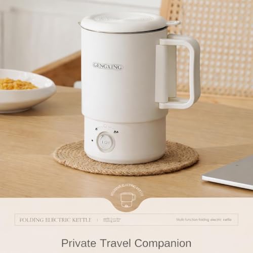 Image of MOOKA Electric Kettle 500ML, Portable Hot Water Boiler with Temperature Control, Fast Heating & Auto Shut-Off, Mini Travel Kettle for Tea, Coffee & Noodles
