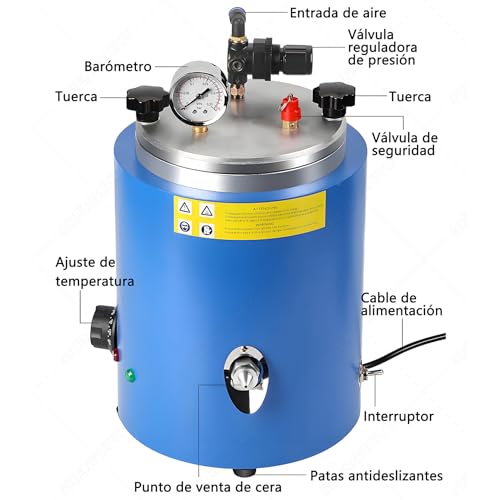 Injecteur de cire de 2 litres pour éliminer les bulles d'air