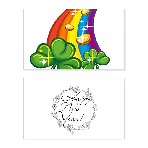 Tarjeta San Patricio Clover Rainbow: felicitación original con trébol de la suerte para Año Nuevo