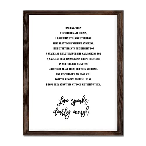 Decoration murale When My Children Are Grown en bois pour chambre parentale