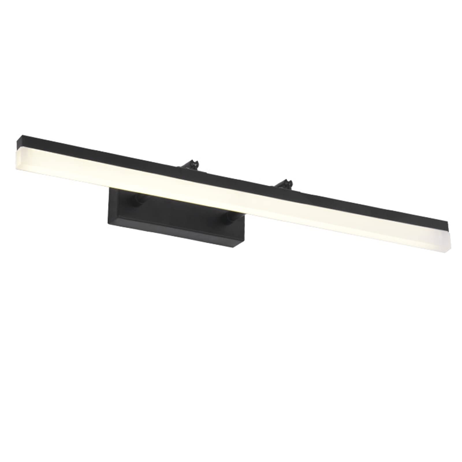Lámparas de Espejo de Baño Luces Delanteras de Espejo Led, Lámpara de Pared de Lámpara de Gabinete de Espejo Telescópico Negro a Prueba de Humedad Antivaho para Apartamento de Hotel/White Lig