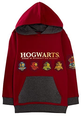HARRY POTTER Sudadera con Capucha niños Hogwarts House Teams Crest Sudadera con Capucha de Forro...