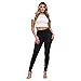 LOVER BRAND FASHION Women's High - Waisted Skinny Jeans Stretchy Denim Pants for Casual Wear Multiple Washes Tummy Control (US, Alpha, Large, Regular, Regular, Black)