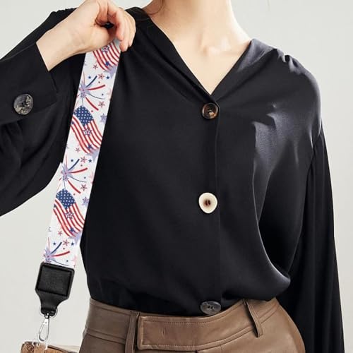 Image of Adjustable Purse Strap for Women, Crossbody Wide Handbag Strap Replacement, Sturdy Bag Strap with Silver Hardware