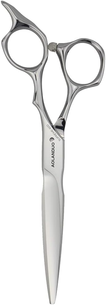 AOLANDUO Master Hairdressing Scissors 6" - Professional Hair Cutting Scissor VG10 Cobalt Steel - Handmade Shears with Edge Blade - Wedge Ergo Handle for Salon Stylists, Beauticians & Barbers