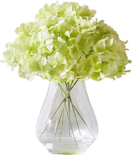 Image of Artificial Real Touch Faux Flower for Vases Fake Flower with Stems Height 13'' Length 7'' Purple&Yellow 3 pcs for DIY Bouquets Centerpieces Floral Party Tables Home Decorations (Green)
