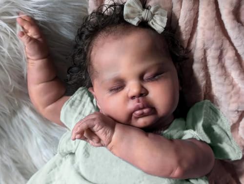 Muñeca Realista Reborn Baby Doll Negra 24 Pulgadas miniatura 4