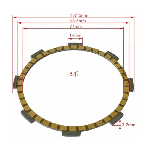 Disques d'embrayage pour KSR110 et KLX110 | Kit de 5 pièces - 3