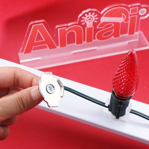 Image of Strong Magnetic Clips,Nickel-Plated Magnet Clips,Hang Hooks for Outdoor Christmas String Light /3m Light /Strip Light /C9 Holiday Lighting Sockets,Pack of 100
