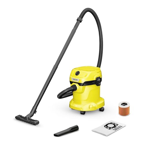 KÄRCHER Wet and Dry Vacuum Cleaner WD 2 Plus V-15/4/18/C Blowing function Power: 1000 w steel container: 15 L suction hose: 1.8m incl. cartridge filter floor & crevice nozzle