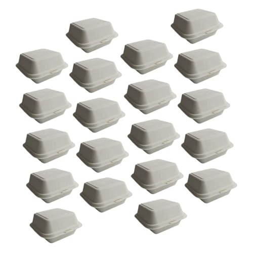 KICHOUSE Sustainable Picnic Choice 25 Burger Boxes Food-grade Leakproof for Outdoors Activities Color