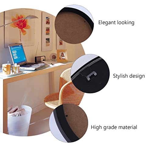 Nolitoy Wall Photo Frame Round Photo Frame 10 Inch Wooden Picture Frame Wall Hanging Flowers Plants Display For Modern Living Room Bedroom Decoration Black Gallery Picture Frame #TOP4