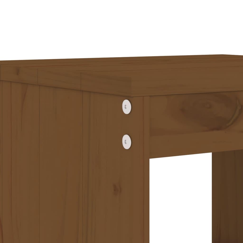 Set da bistrò, 3 pezzi, set da giardino in legno di pino, marrone