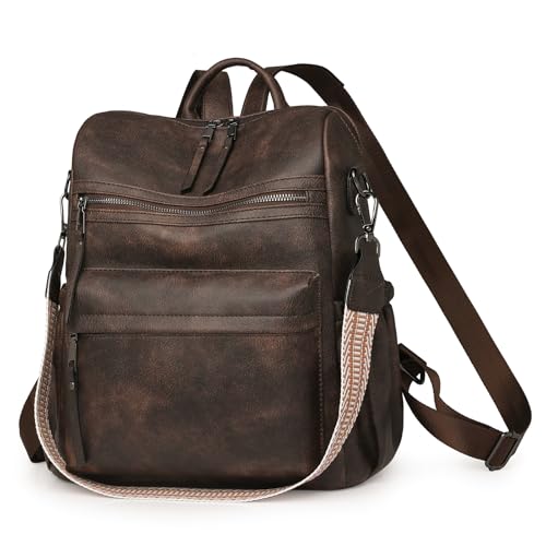 Image of Women's Fashion Backpack Purse for Women Leather Multipurpose Design Ladies Shoulder Bag Travel bag Satchel Handbags