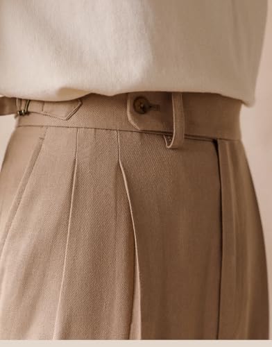 Men's Cotton Gurkha Naples Dress Pants Slim Fit Suit Pant Classic Casual Trousers Italian Style Pants2