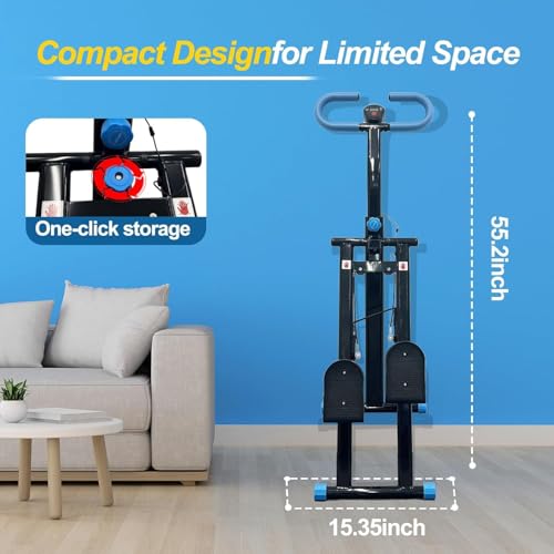 Image of EMNDR Vertical Climber Stair Stepper for Home Workout | Cardio & Strength Training Machine | Heavy-Duty Triangular Steel Frame | Smooth & Quiet Motion | LCD Display | Supports 330 LBS (Stair Climber)