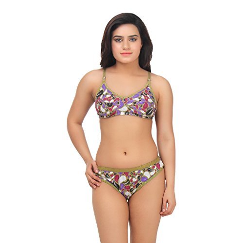Image of Embibo Women Cotton Bra Panty Set for Women Lingerie Set for Honeymoon Bra Panty Set for Women with Sexy Bra Panty Set for Women Innerwear