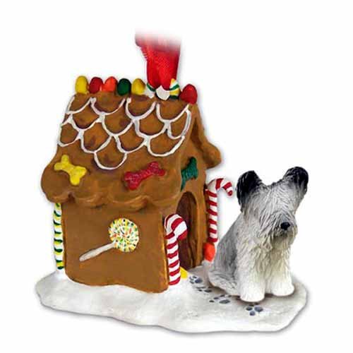 Skye Terrier de Noël maison pain d'épices pour déco salon chaleureux