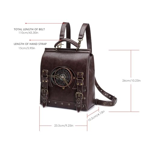 Sac à dos vintage pour ordinateur portable style médiéval cuir - 5