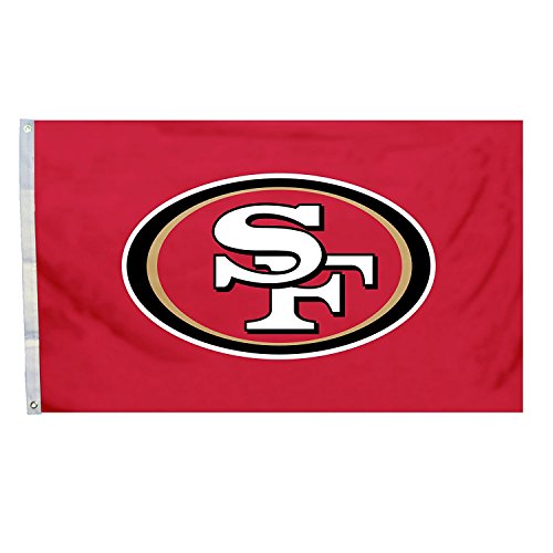 Fremont Die NFL San Francisco 49ers 3' x 5' Flag with Grommets, 3 x 5-Foot, Logo