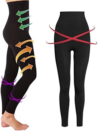 Tiakino Women Sleeping Beauty Legs Shaper Legging Socks Slimming Leg Hip Up Pants Opaque Slim Yoga Legging for Women