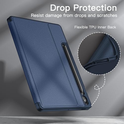 Image of JETech Cover Case for Samsung Galaxy Tab S10 FE Plus /S10 FE+ 13.1-Inch with S Pen Holder, Slim Folio Stand Protective Tablet Cover, Multi-Angle Viewing (Navy)
