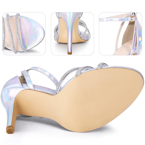 Perphy Rhinestone Stiletto Heel Metallic Sandals for Women3