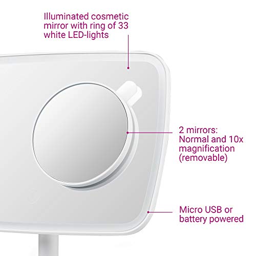 medisana CM 848 cosmetische spiegel, make-up spiegel met LED-verlichting, dimbaar, 5 en 10x zoom, 360° draaifunctie… - Image 6