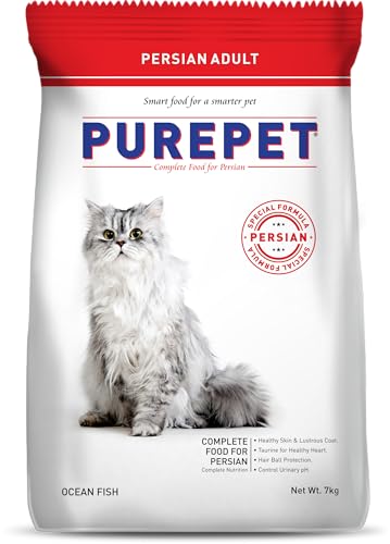 Purepet Persian Dry Cat Food Ocean Fish 7 Kg | Complete & Balanced Nutrition Taurine For Healthy Heart Controls Urinary pH Healthy Skin & Coat