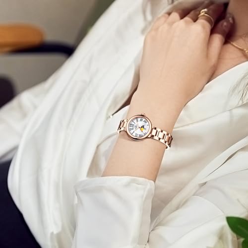marvin Watches for Women Swiss Women's Watch with Stainless Steel Strap,28MM Sapphire Glass Dial,Quartz Movement,50M Waterproof2
