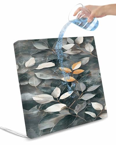 2 Pack Botanical Leaves Waterproof Cushion Covers with Ties, Outdoor Patio Chaise Lounge Chair Seat Cushion Slip Covers Replacement(Only Cover) Vintage Leaf Plants Vines Branches 20