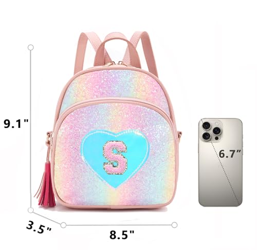 Mini Backpack for Girls Teens, Cute Kids Small Heart Backpack Purse Gift3
