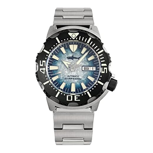 Heimdallr Uhren für Herren, NH36A Automatische Armbanduhr, 200 m Taucheruhr, Saphirkristall, Herrenuhr mit 316L Edelstahl-Armband, leuchtende Uhr, V2-Blue Black, Automatische Uhr, Taucheruhr
