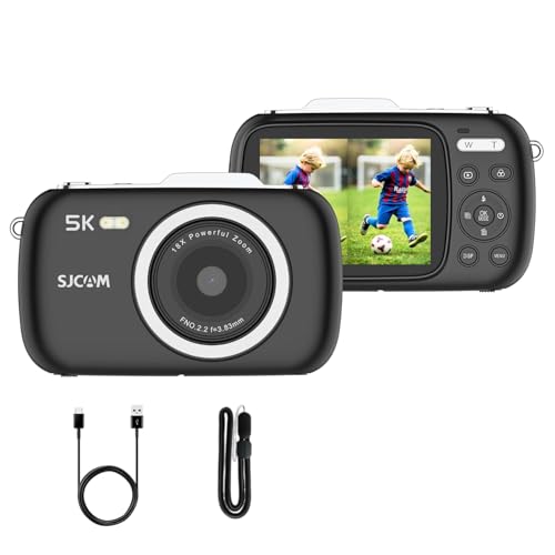 Image of SJCAM ZV100 5K 80MP Digital Camera | 18X Digital Zoom with 5 Preset Modes, 750mAh Digital Point and Shoot Camera for Vlogging Beginners (Black)
